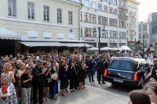 Farewell ceremony for theater director Dmitry Brusnikin