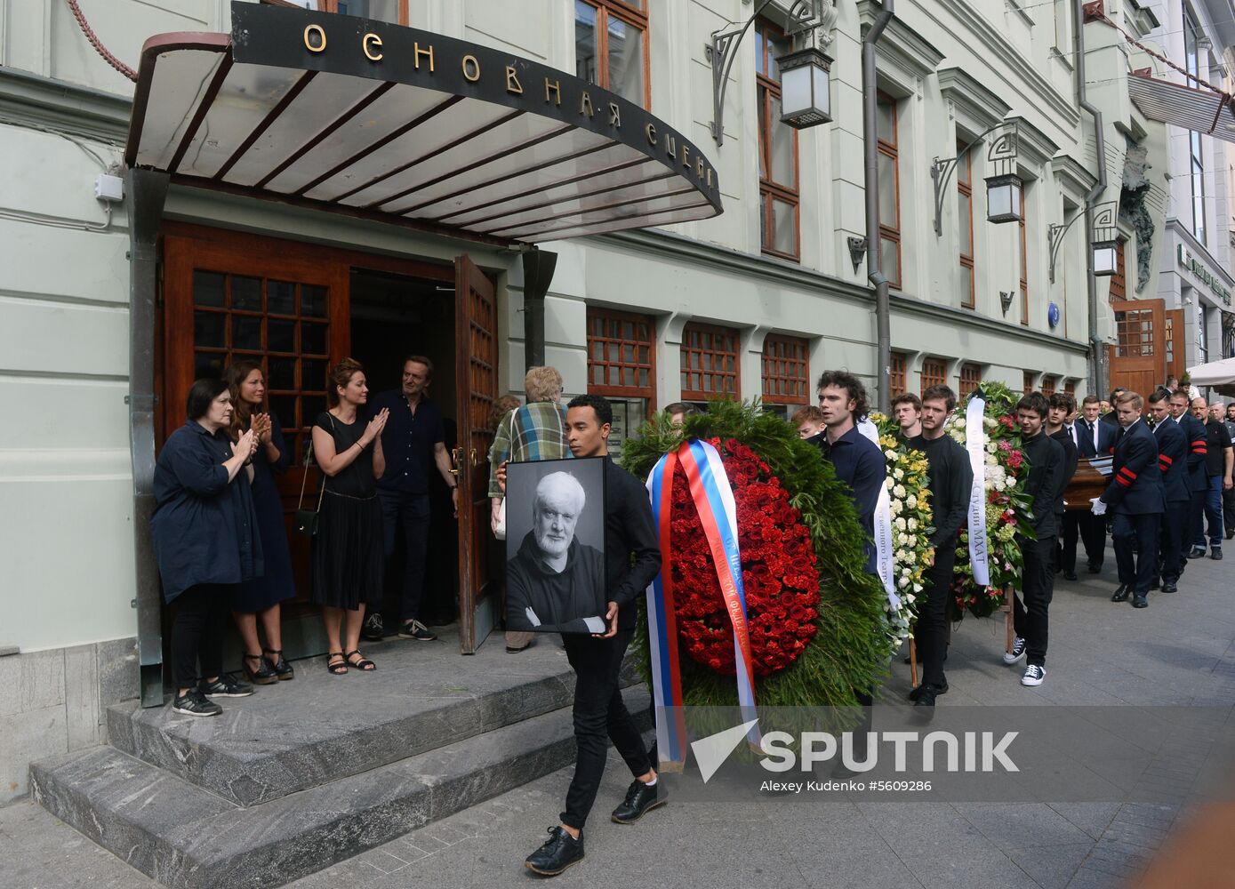 Farewell ceremony for theater director Dmitry Brusnikin