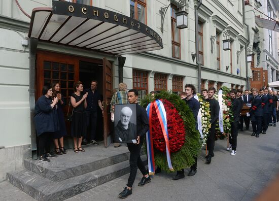 Farewell ceremony for theater director Dmitry Brusnikin