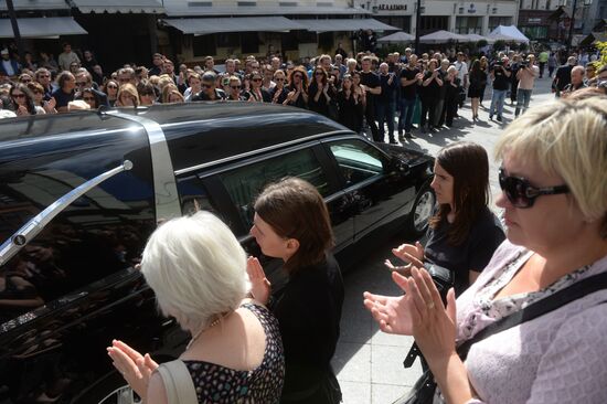 Farewell ceremony for theater director Dmitry Brusnikin
