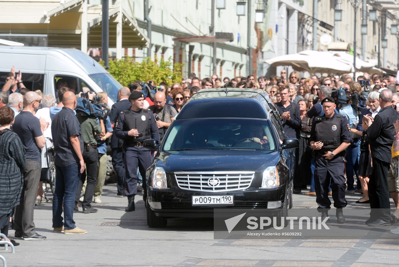 Farewell ceremony for theater director Dmitry Brusnikin
