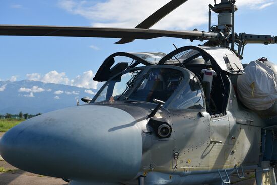 Combat exercises held at Russian military base in Abkhazia
