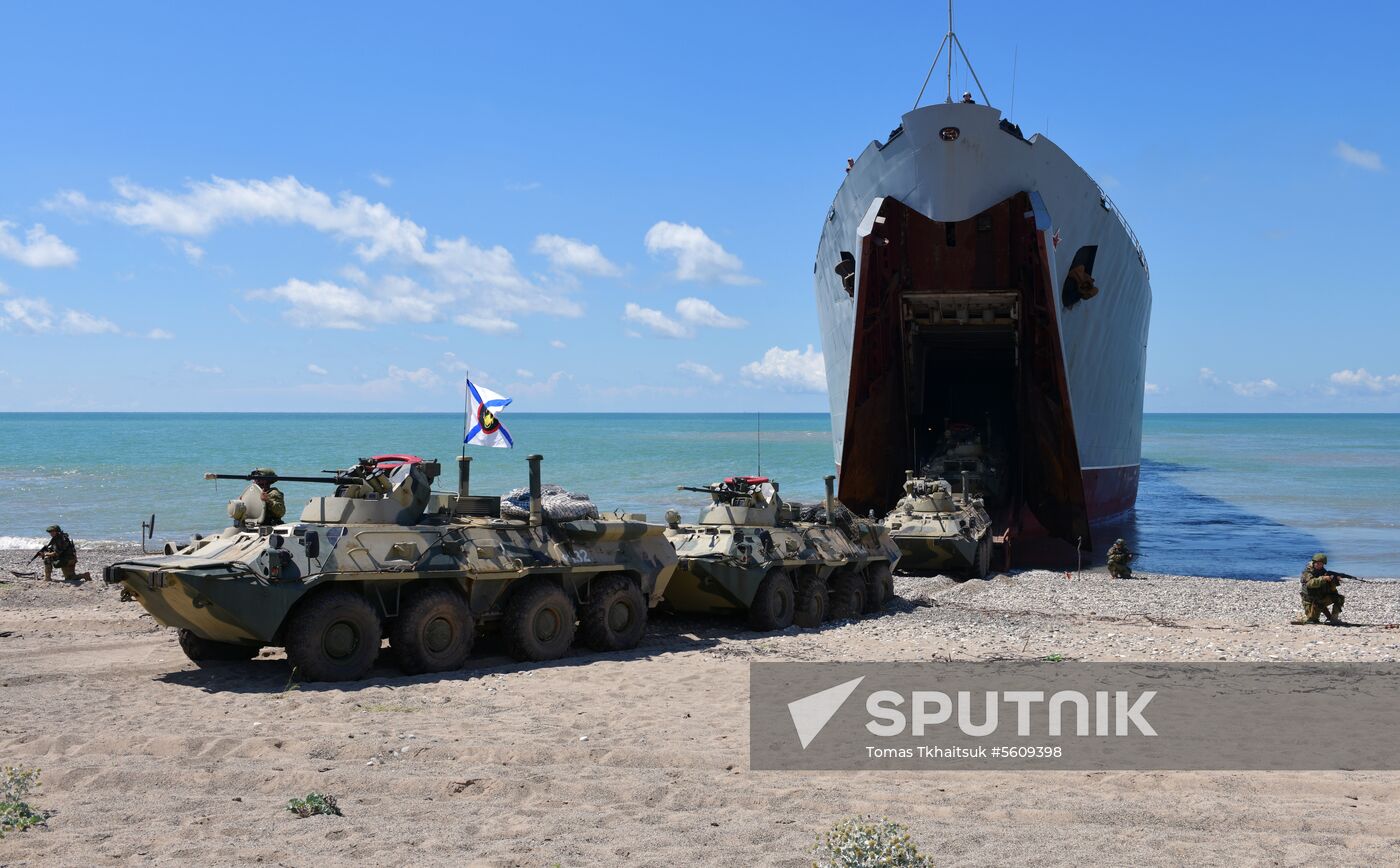 Combat exercises held at Russian military base in Abkhazia