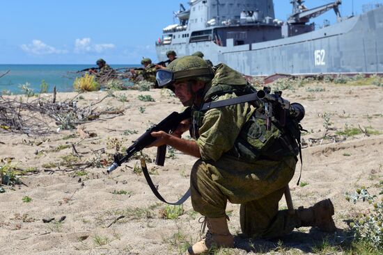 Combat exercises held at Russian military base in Abkhazia