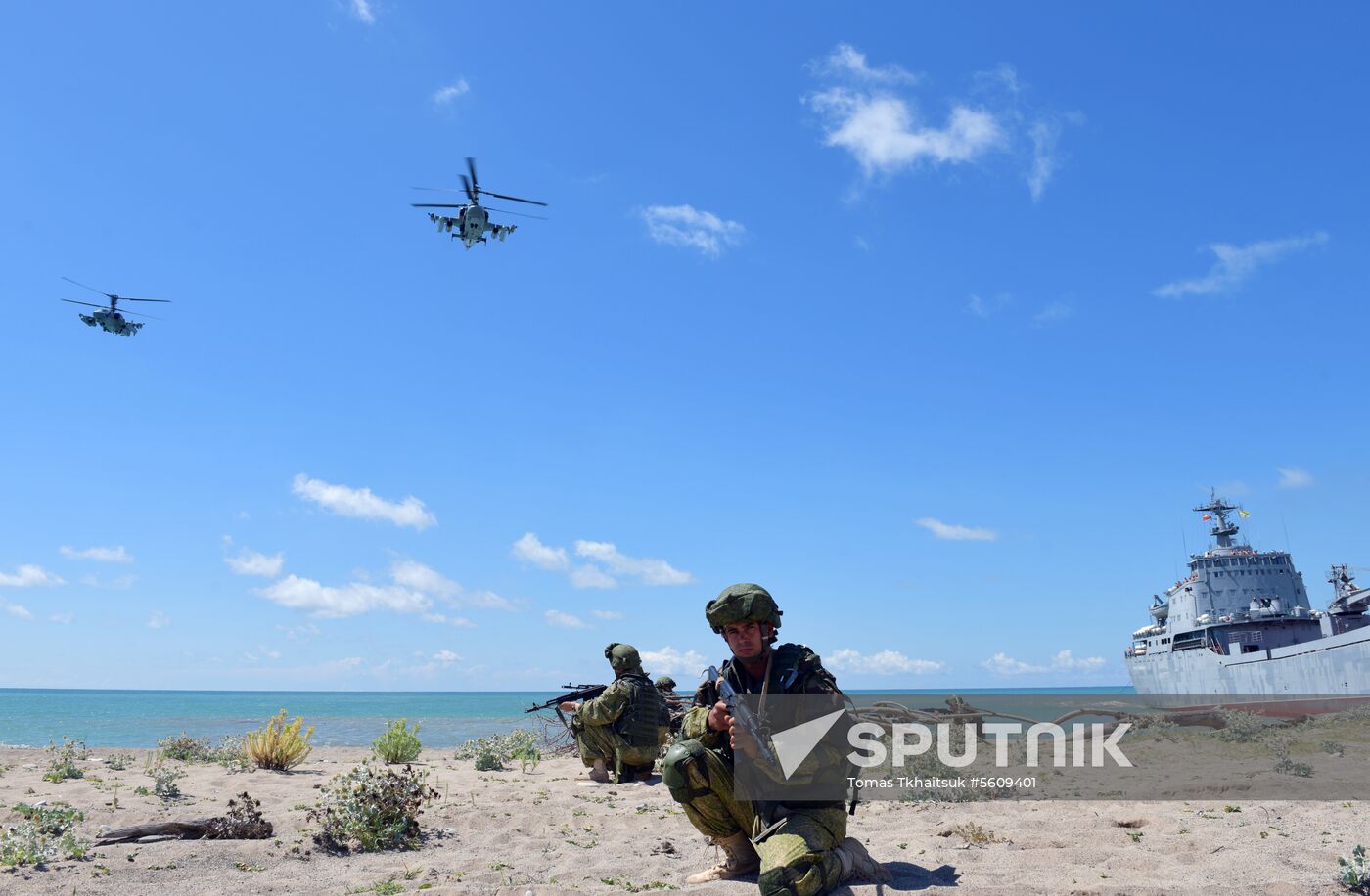 Combat exercises held at Russian military base in Abkhazia
