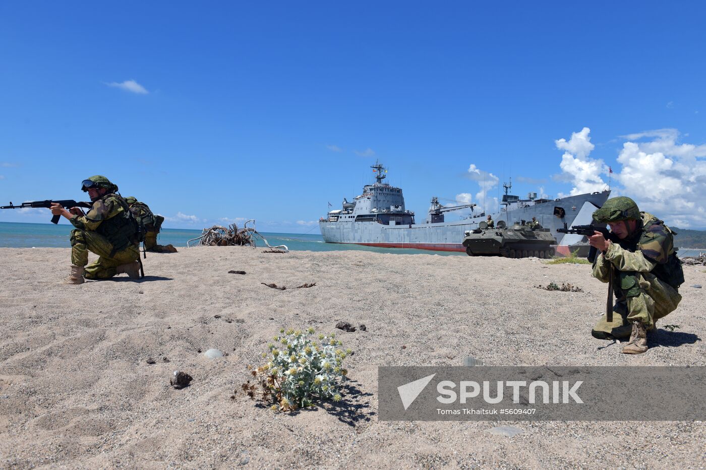Combat exercises held at Russian military base in Abkhazia