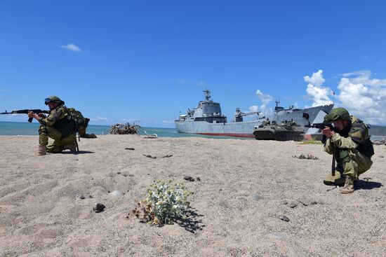 Combat exercises held at Russian military base in Abkhazia