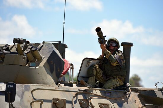 Combat exercises held at Russian military base in Abkhazia