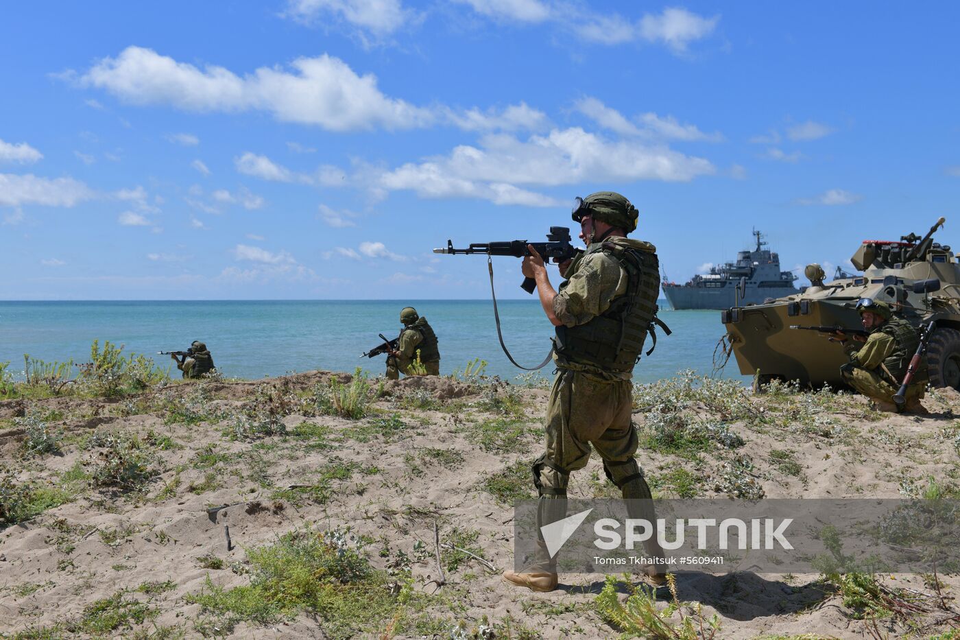 Combat exercises held at Russian military base in Abkhazia