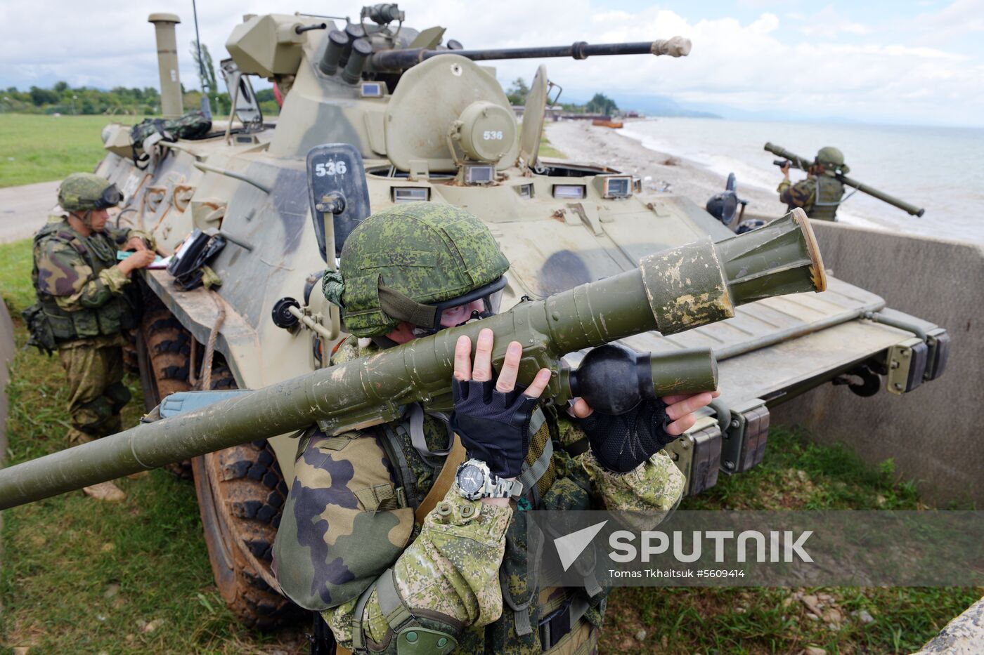 Combat exercises held at Russian military base in Abkhazia