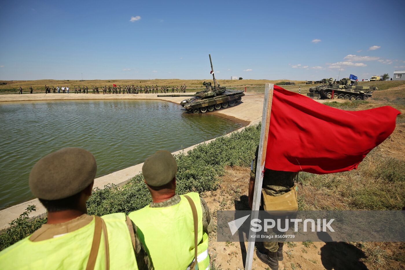 Tank and motorized rifle divisions during training in Volgograd Region