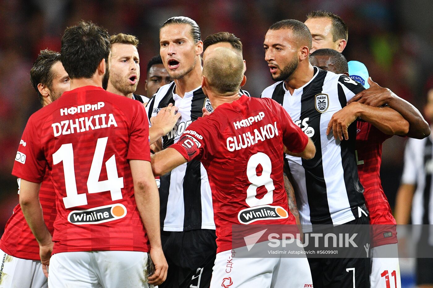 Football. UEFA Champions League. Spartak vs. PAOK