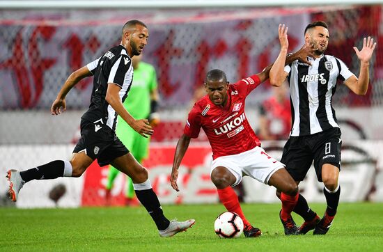 Football. UEFA Champions League. Spartak vs. PAOK