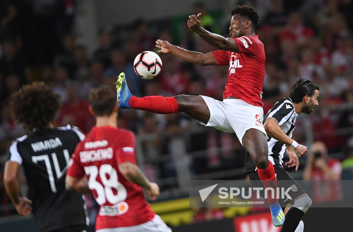 Football. UEFA Champions League. Spartak vs. PAOK