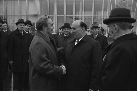 Party and government delegation of People's Republic of Bulgaria on visit to USSR