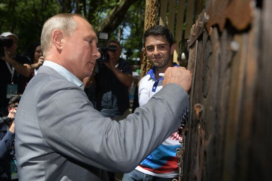 President Vladimir Putin attends 2018 Mashuk Youth Forum