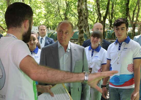 President Vladimir Putin attends 2018 Mashuk Youth Forum