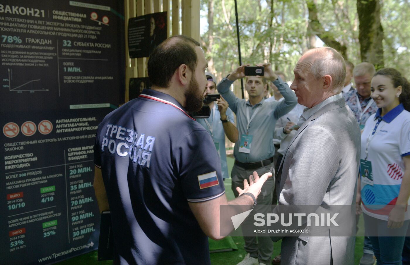 President Vladimir Putin attends 2018 Mashuk Youth Forum
