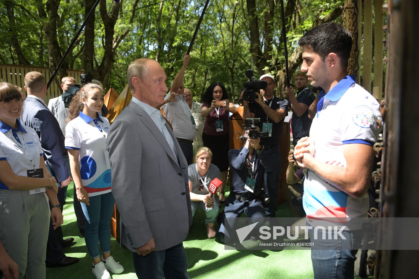 President Vladimir Putin attends 2018 Mashuk Youth Forum