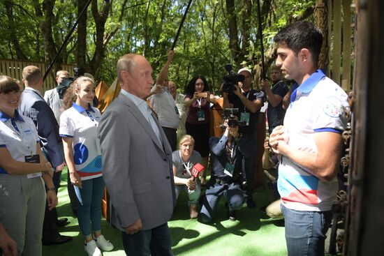 President Vladimir Putin attends 2018 Mashuk Youth Forum