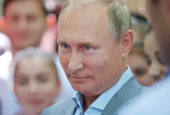 President Vladimir Putin attends 2018 Mashuk Youth Forum