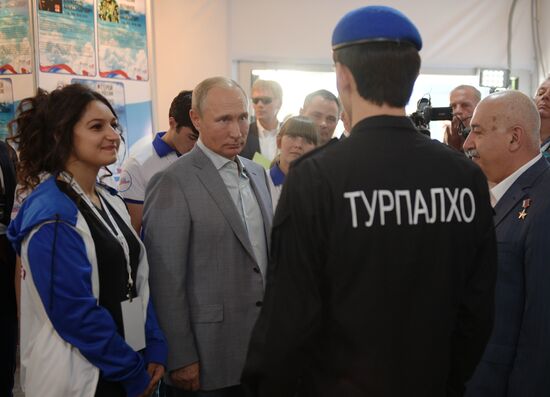 President Vladimir Putin attends 2018 Mashuk Youth Forum