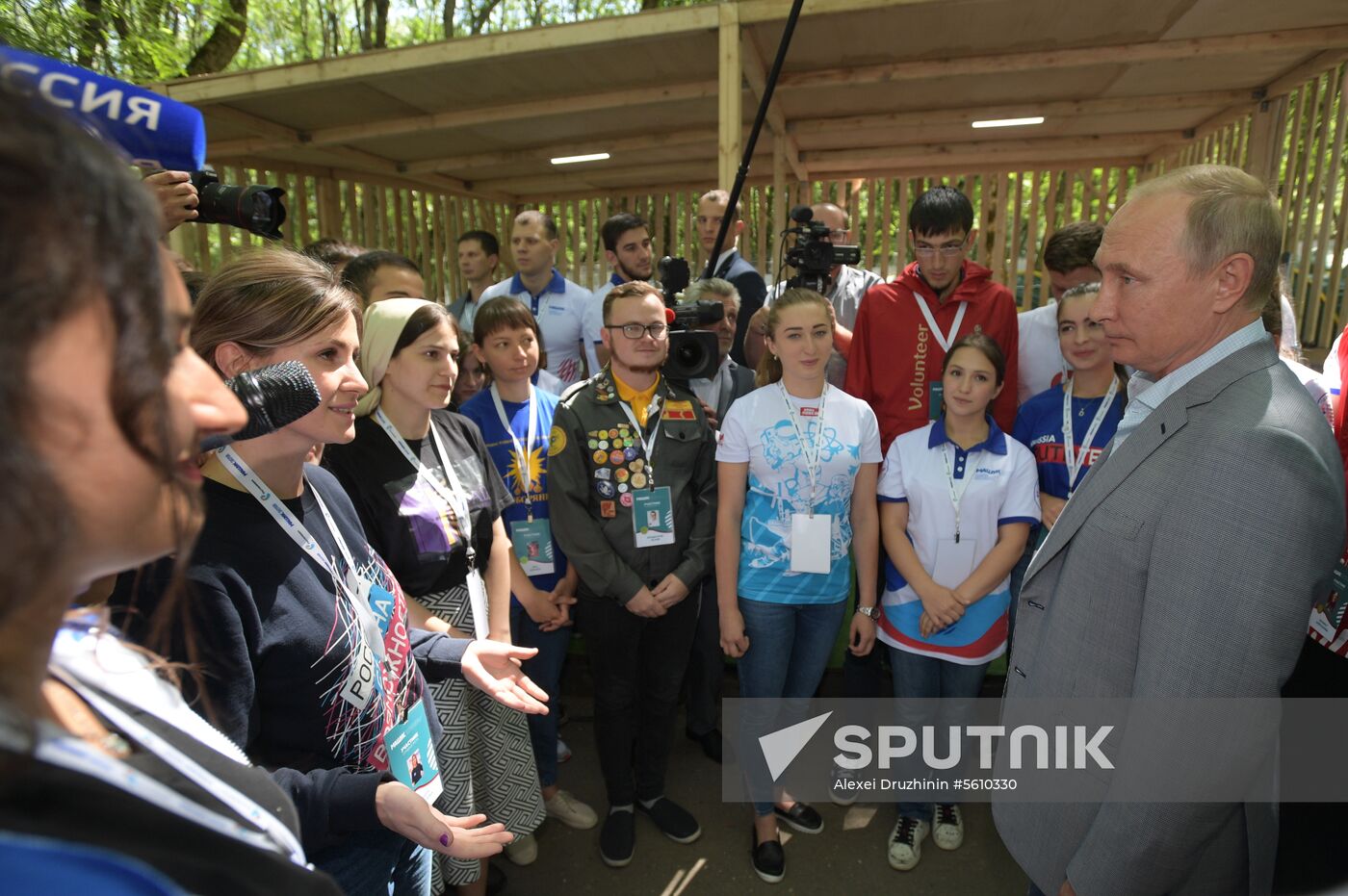 President Vladimir Putin attends 2018 Mashuk Youth Forum