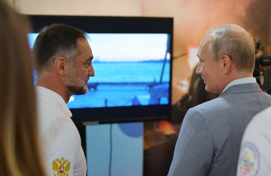 President Vladimir Putin attends 2018 Mashuk Youth Forum