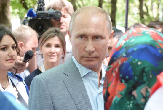 President Vladimir Putin attends 2018 Mashuk Youth Forum