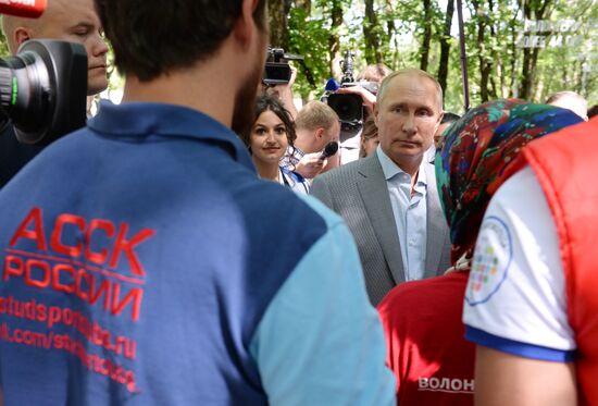 President Vladimir Putin attends 2018 Mashuk Youth Forum