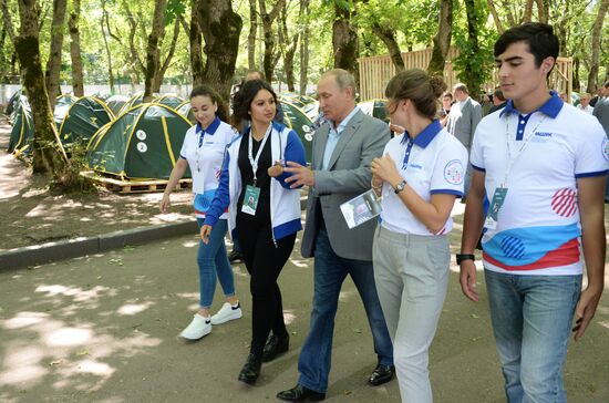 President Vladimir Putin attends 2018 Mashuk Youth Forum