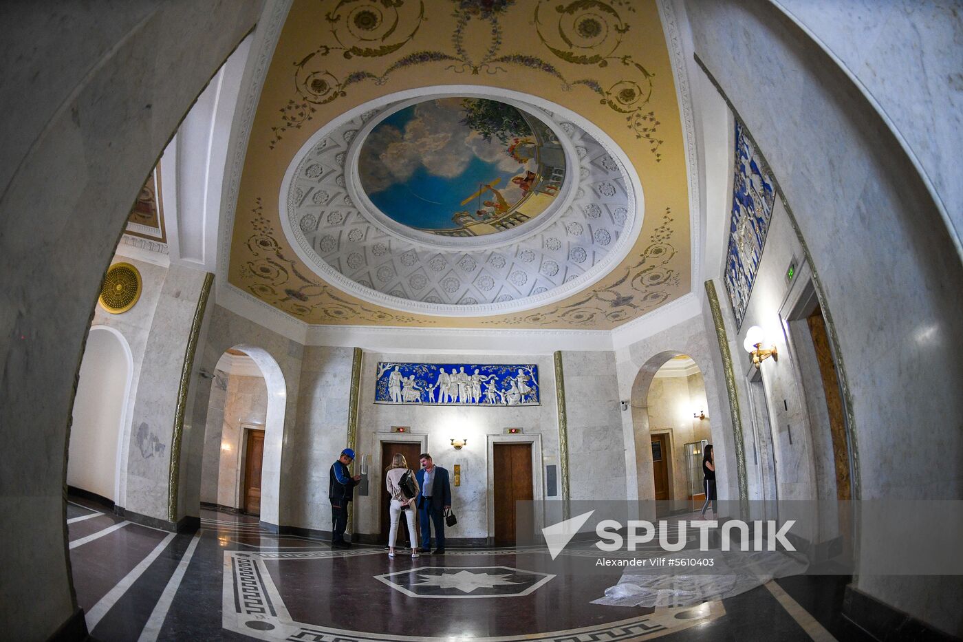 Elevator in apartment building on Kotelnicheskaya Embankment