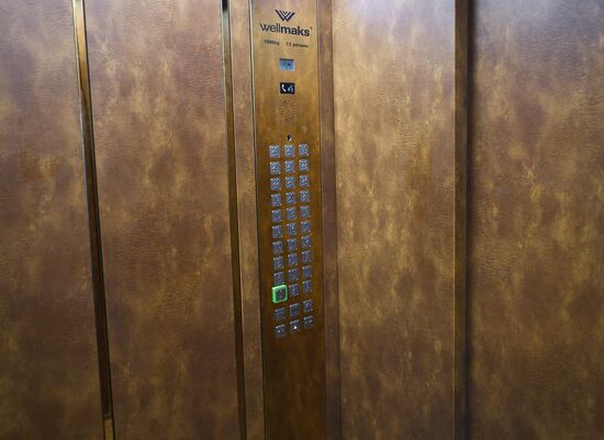 Elevator in apartment building on Kotelnicheskaya Embankment