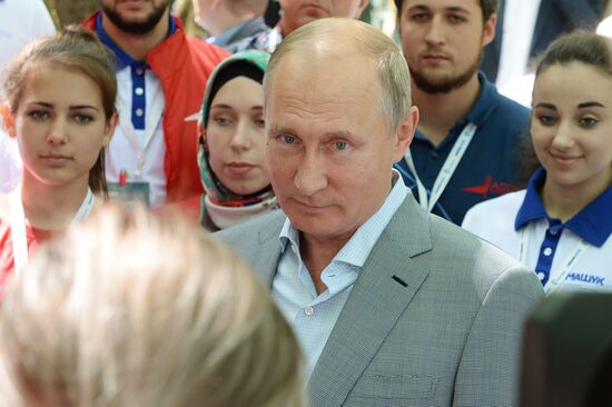 President Vladimir Putin attends 2018 Mashuk Youth Forum