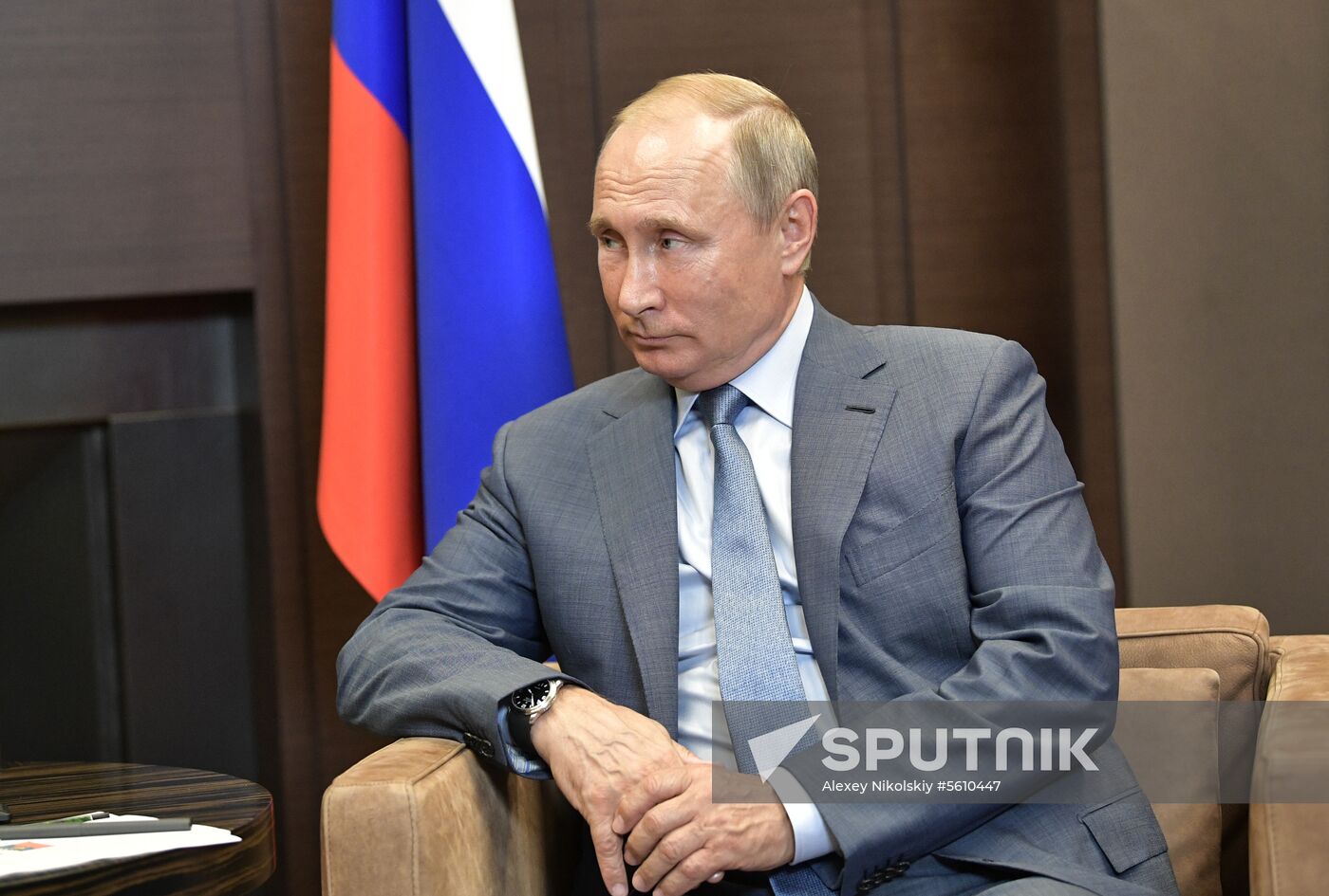 Russian President Vladimir Putin meets with President of Turkmenistan Gurbanguly Berdimuhamedov