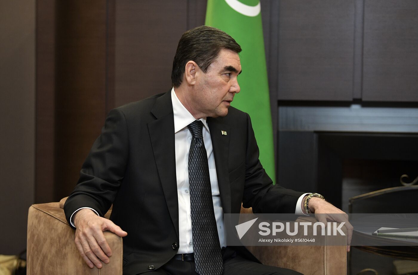 Russian President Vladimir Putin meets with President of Turkmenistan Gurbanguly Berdimuhamedov