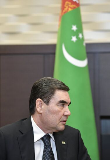 Russian President Vladimir Putin meets with President of Turkmenistan Gurbanguly Berdimuhamedov