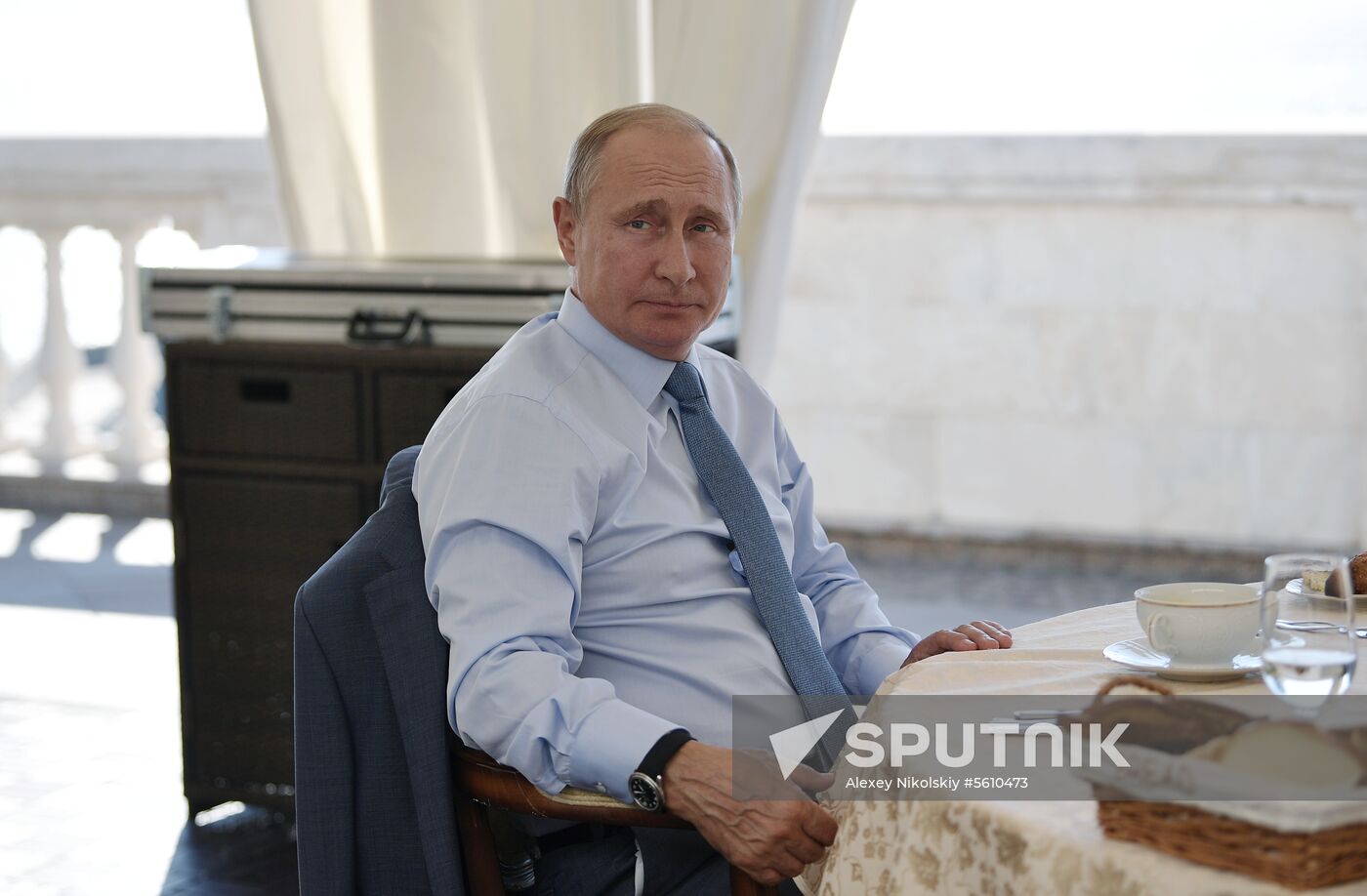 Russian President Vladimir Putin meets with President of Turkmenistan Gurbanguly Berdimuhamedov