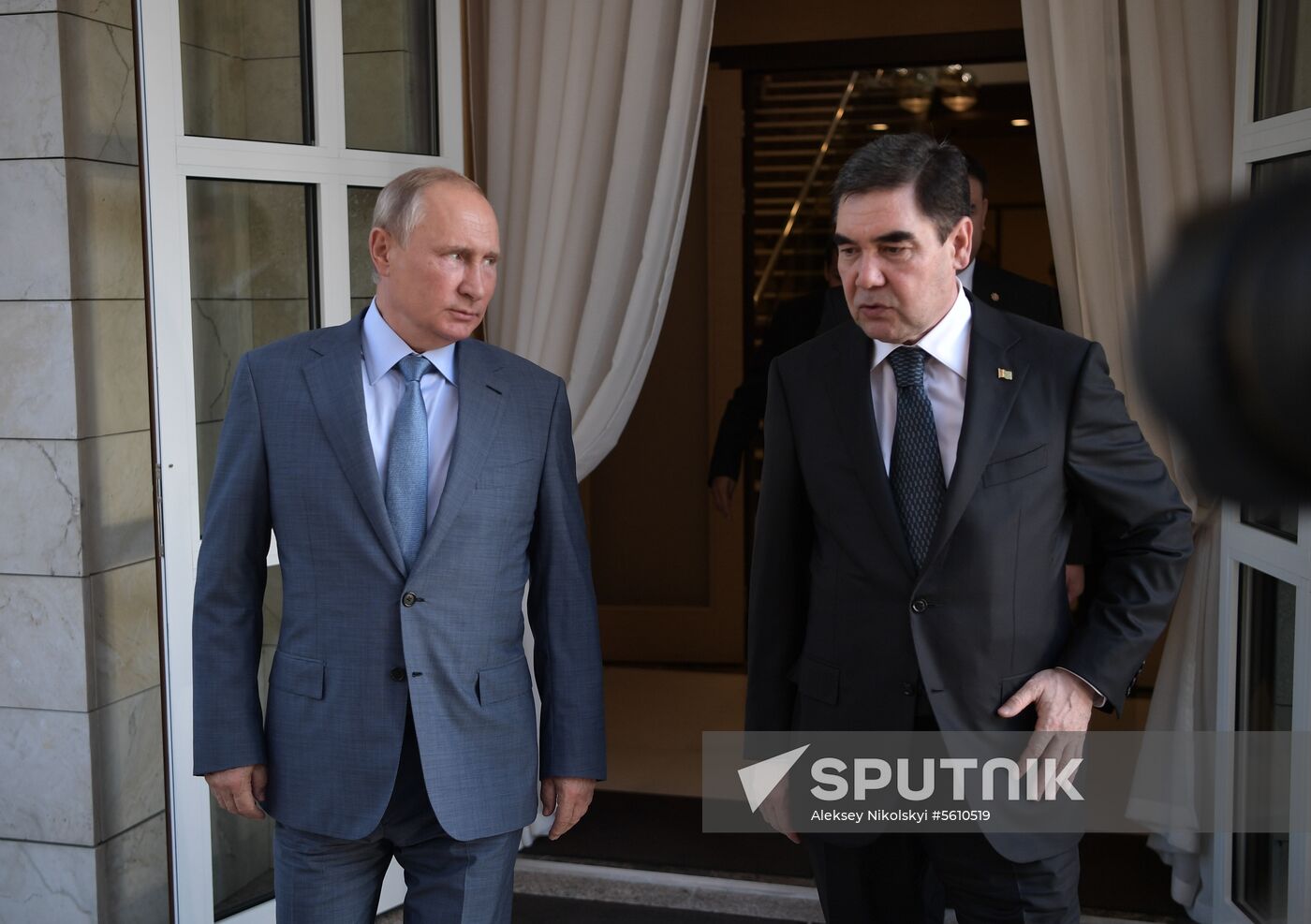 Russian President Vladimir Putin meets with President of Turkmenistan Gurbanguly Berdimuhamedov