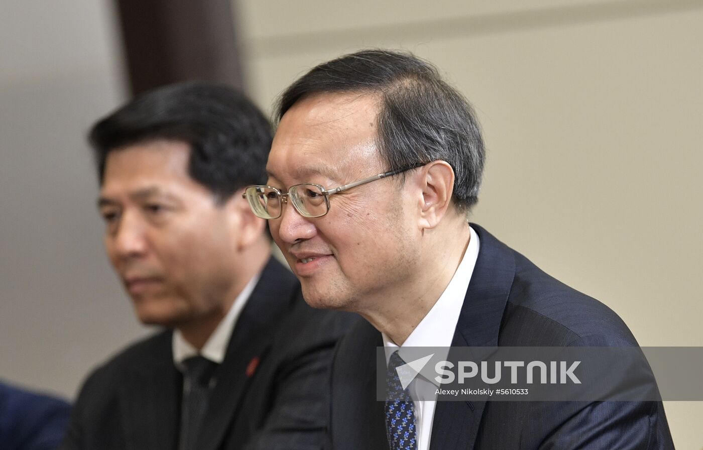 Russian President Vladimir Putin meets with Member of Politburo of Communist Party of China Yang Jiechi