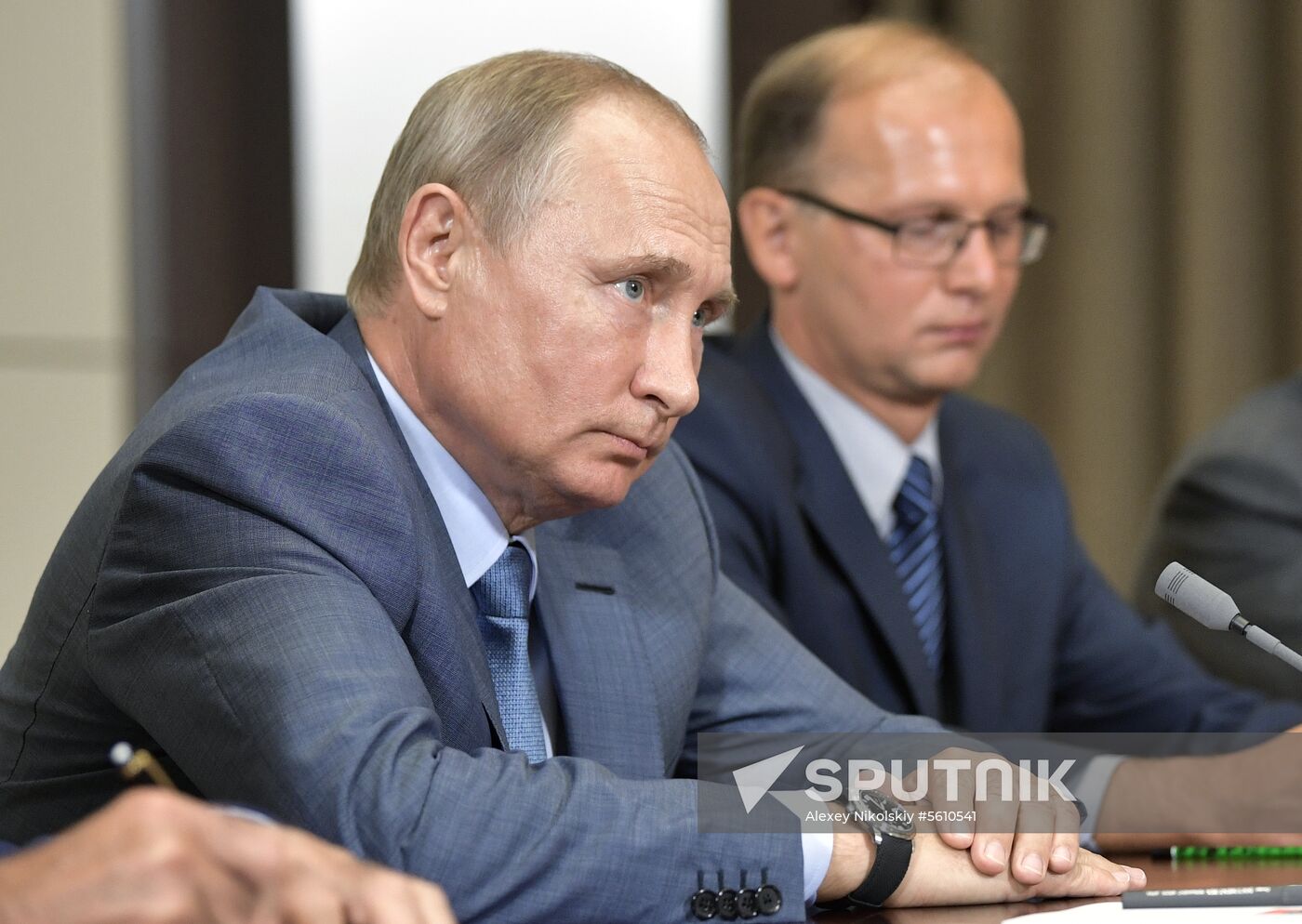 Russian President Vladimir Putin meets with Member of Politburo of Communist Party of China Yang Jiechi