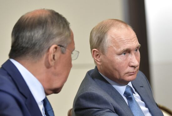 Russian President Vladimir Putin meets with Member of Politburo of Communist Party of China Yang Jiechi