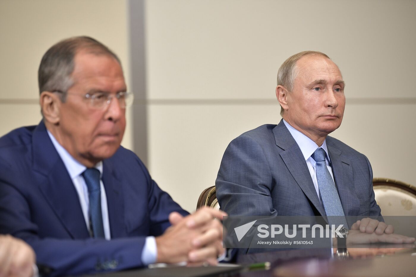 Russian President Vladimir Putin meets with Member of Politburo of Communist Party of China Yang Jiechi