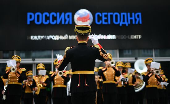 News conference on 11th Spasskaya Tower International Military Music Festival