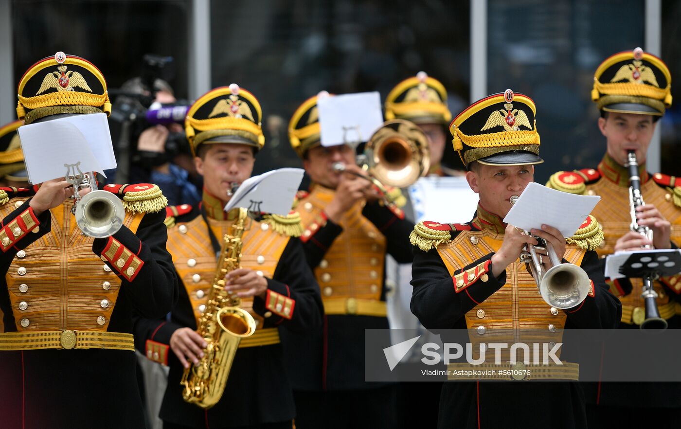 News conference on 11th Spasskaya Tower International Military Music Festival