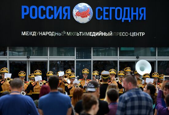 News conference on 11th Spasskaya Tower International Military Music Festival