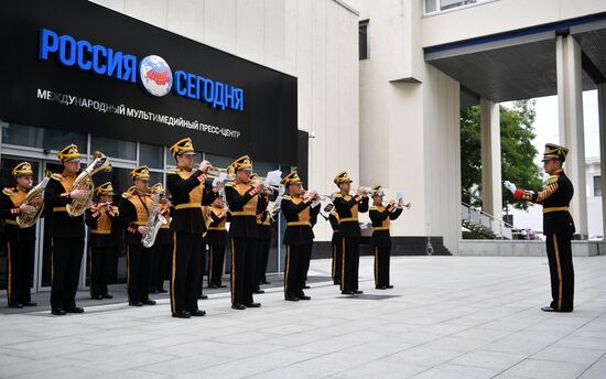 News conference on 11th Spasskaya Tower International Military Music Festival
