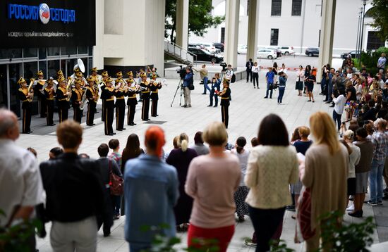 News conference on 11th Spasskaya Tower International Military Music Festival