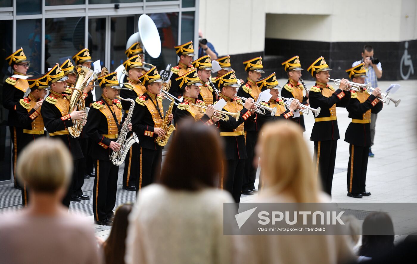 News conference on 11th Spasskaya Tower International Military Music Festival