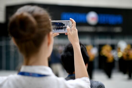 News conference on 11th Spasskaya Tower International Military Music Festival